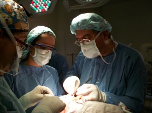 Dr. Reyes, a plastic surgeon in Bogota, Colombia operates on a patient
