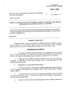  Dr. Crute settlement agreement