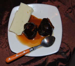 Traditionally served with a mild white cheese and cold milk