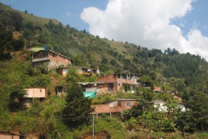 houses hugging the hills of Medellin