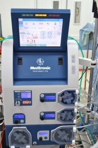 Part of the machinery that makes up Iriis' professional life: the heart-lung machine