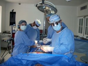 in the operating room with Dr. Barbosa in 2010.