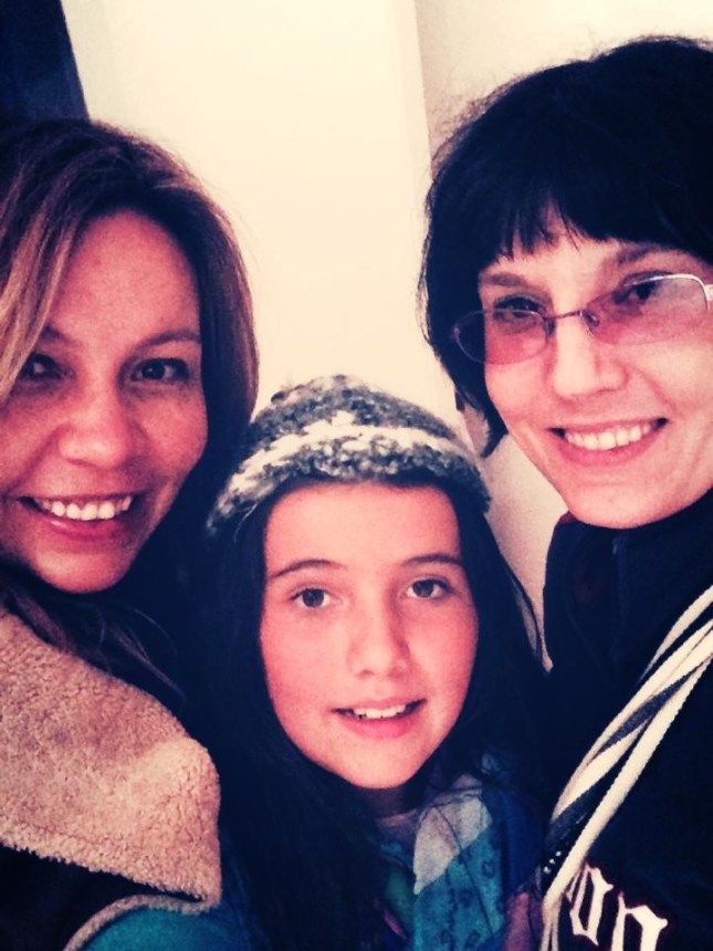 with dear friends, Camila and Flavita.